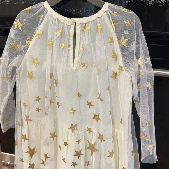 Stella McCartney - White Tulle Dress w/ Gold Stars - Picture 5 of 8